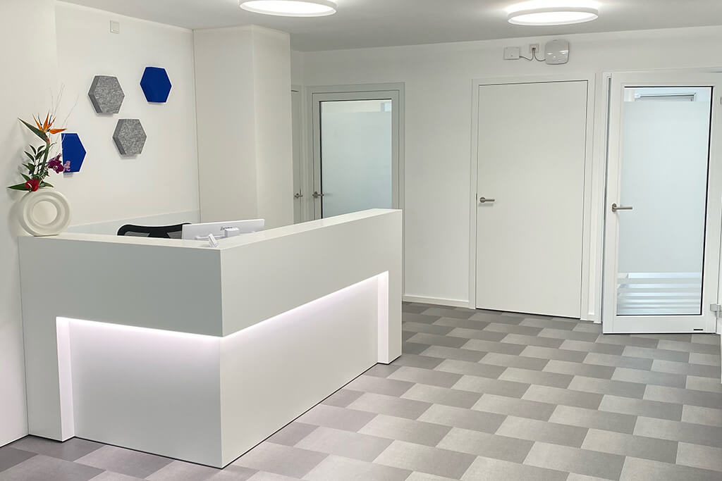 Empfang der Praxis am Kö-Center